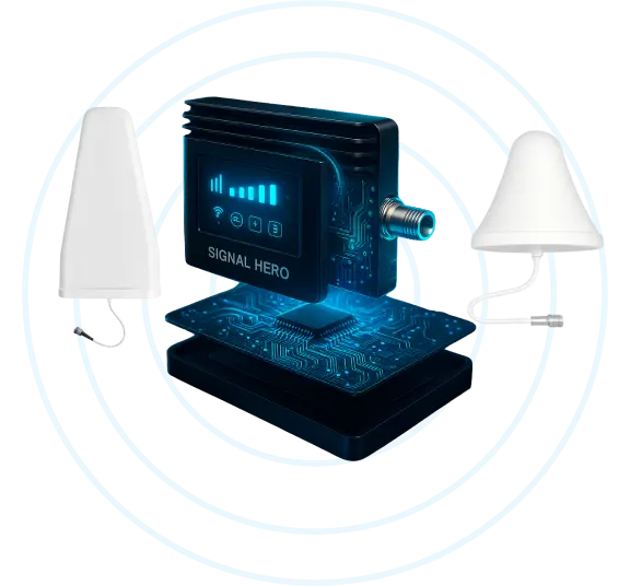 How mobile signal booster captures and amplifies weak signal